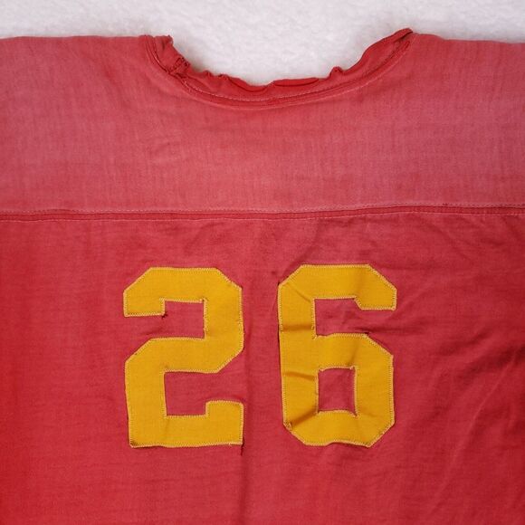 Vintage Russell Southern Football Jersey Red Gold Greek‎ Lettering #26 Rare - Picture 9 of 12